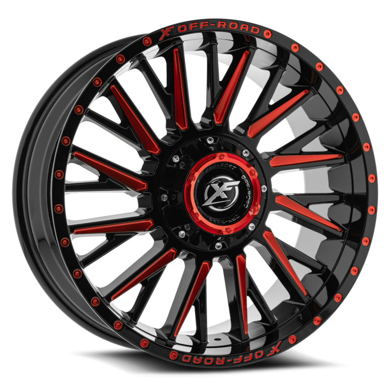 XF-226 - 6x135/6x139.7, Gloss Black & Red Milled, -76, 26, 6, 14