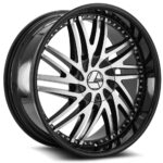 AZAC509 - 5x100/5x114.3, Gloss Black & Machined, 35, 18, 5, 8