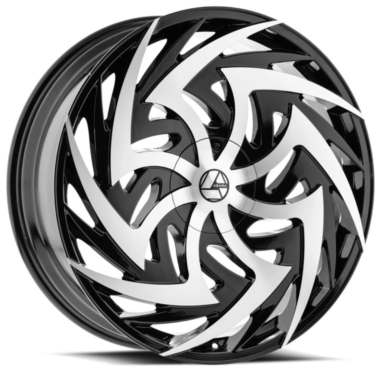 AZA-520 - 6x135/6x139.7, Gloss Black & Machined, 23, 30, 6, 9.5