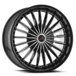 CLV-32 - 5x110/5x114.3, Gloss Black & Machined, 35, 18, 5, 8