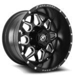 XF-202 - 8x170/8x180, Matte Black & Machined, -12, 20, 8, 10
