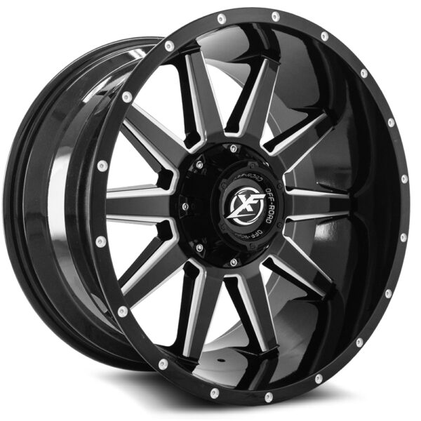 XF-219 - 8x165.1/8x180, Gloss Black & Milled, 12, 18, 8, 9