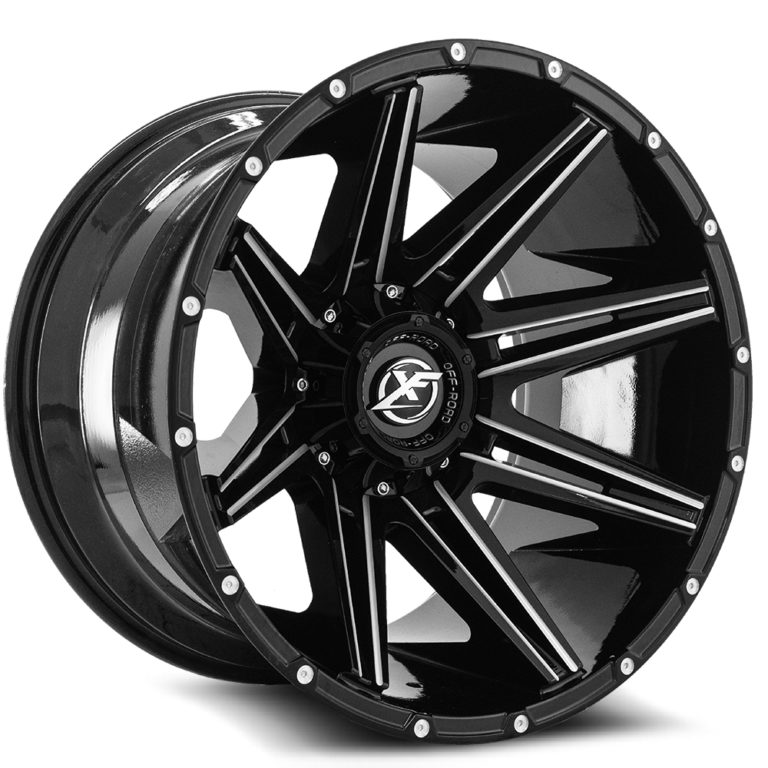 XF-220 - 8x165.1/8x170, Gloss Black & Milled, -18, 22, 8, 10