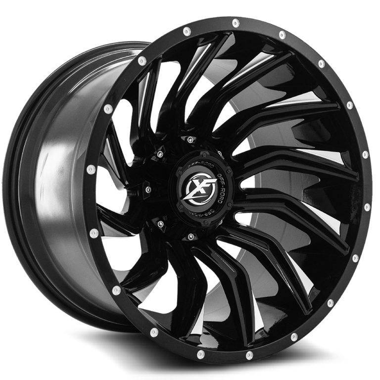 XF-224 - 8x165.1/8x170, Gloss Black & Milled, -76, 28, 8, 14