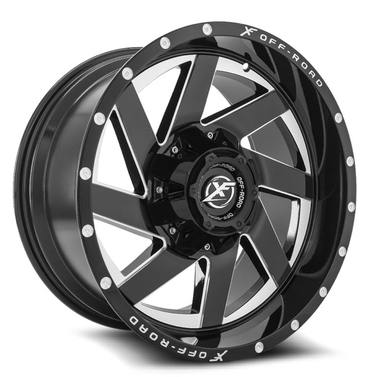 XF-205 - 5x127/5x139.7, Gloss Black & Milled, 0, 20, 5, 9