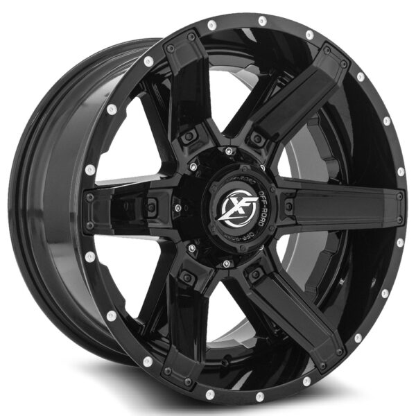 XF-214 - 8x165.1/8x170, Gloss Black + Gloss Black Inserts, 0, 20, 8, 9