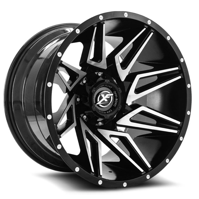 XF-218 - 8x165.1/8x170, Gloss Black & Machined, 12, 20, 8, 9