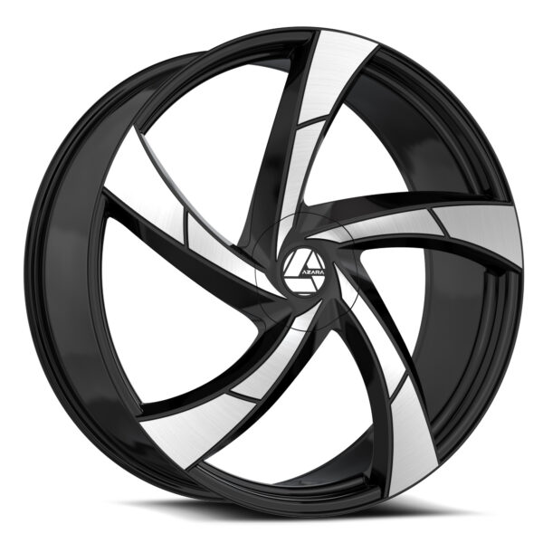 AZA-524 - BLANK 5x/6x, Gloss Black & Machined, 15, 30, B, 9.5