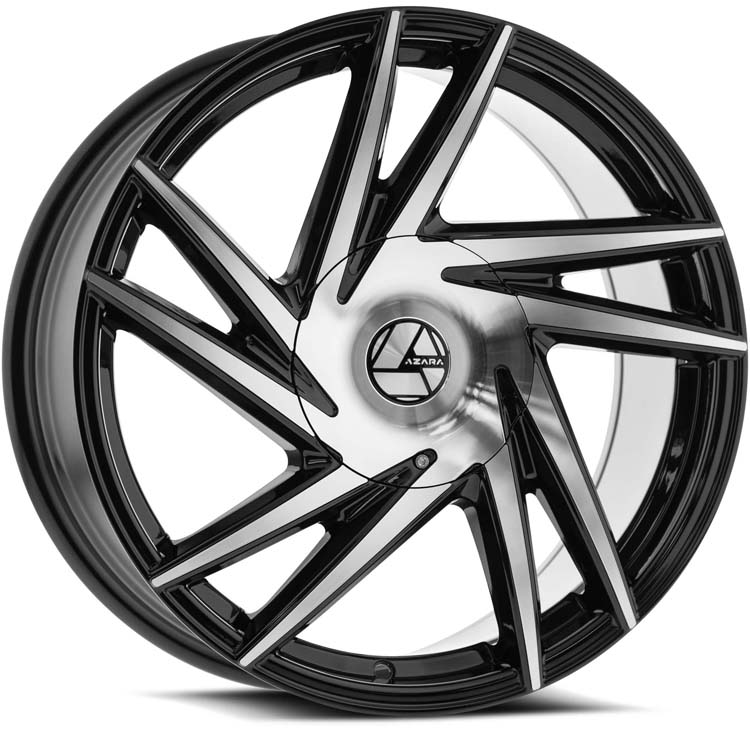 AZA-529 - 5x114.3/5x120, Gloss Black & Machined, 35, 20, 5, 8.5