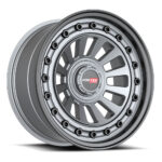VRD-702 - Blank 8x, Matte GunMetal Black Bolts / Lip, -12, 20, B, 9.5