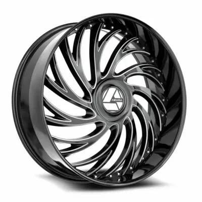 AZX-101 20x8.5 5x112 5x114.3 +35 Cb 74.1 Gloss Black & Milled