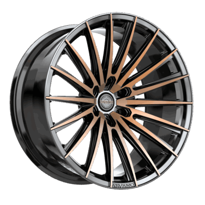ART-2 Geneva 20X9 6x135 +18 Cb 87.1 Gloss Brushed Bronze & Gloss Black