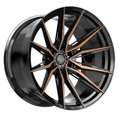 ART-3 Savona 22X10 6x139.7 -18 Cb 106.1 Satin Black & Bronze Machined Double Dark Tint