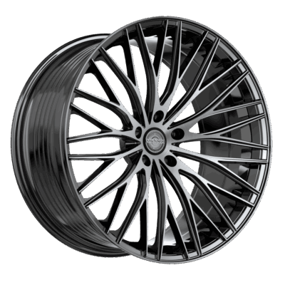 AV-50 Madrid 24x10 Blank +20 Cb 66.56 Gloss Black & Brushed Double Dark Tint