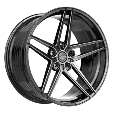 AV-52 Arezzo 20x9 5x114.3 +32 Cb 73.1 Gloss Black & Milled