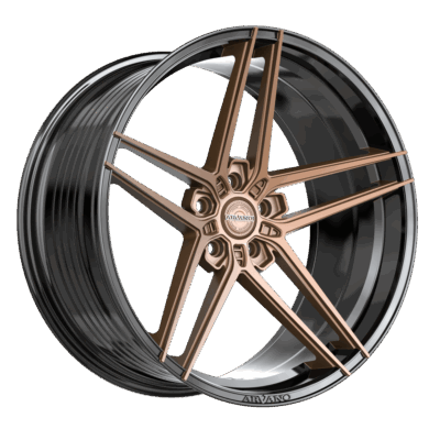 AV-52 Arezzo 22x10.5 Blank +42 Cb 66.56 Matte Bronze & Gloss Black - Image 1