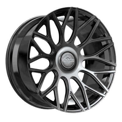 AXL-1 Andros 22x9 5x112 5x114.3 +32 Cb 73.1 Gloss Black - Image 1