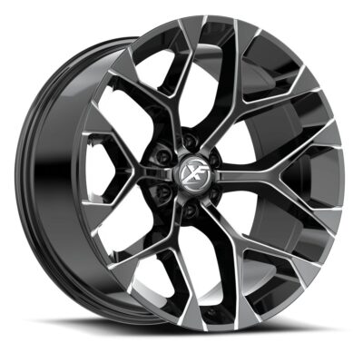 XF Off-Road OE-502 20x10 6x139.7 -12 Cb 106.4 Gloss Black & Milled